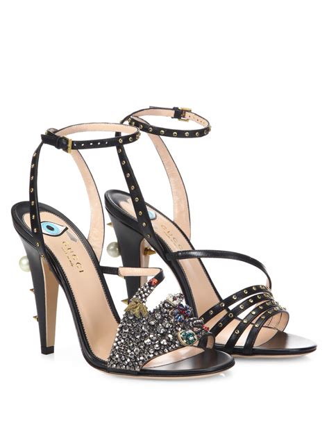 gucci crystal sandals heels|Gucci sandals original.